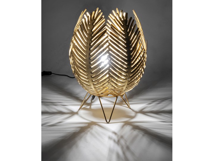 Lampa stołowa Jasmin Ø26x35 cm złota Kolor Złoty Lampa dekoracyjna Kolor Biały