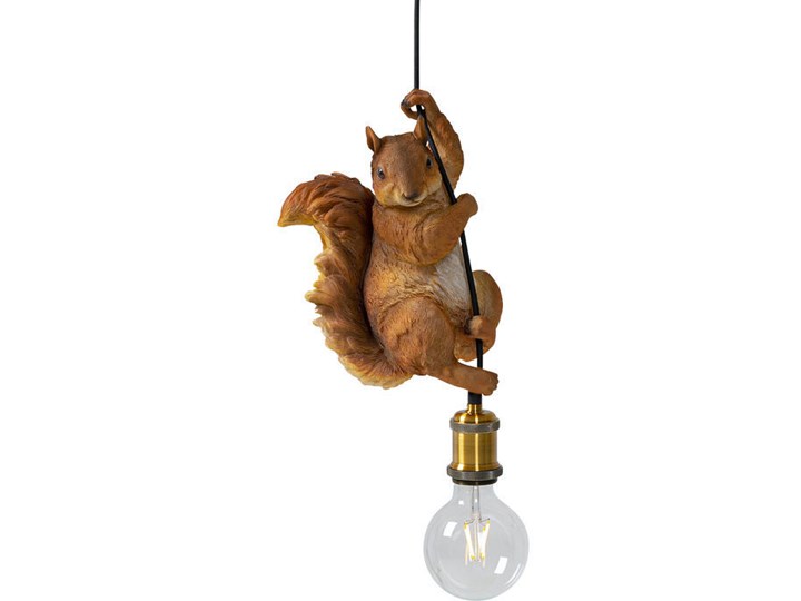 Lampa wisząca wiewiórka czerwona 20x14 cm Styl Industrialny Lampa inspirowana Lampa z kloszem Tworzywo sztuczne Kategoria Lampy wiszące