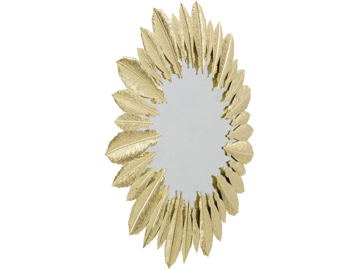 Lustro Feather Dress Ø49 cm złote Lustro z ramą Okrągłe Ścienne Kolor Złoty