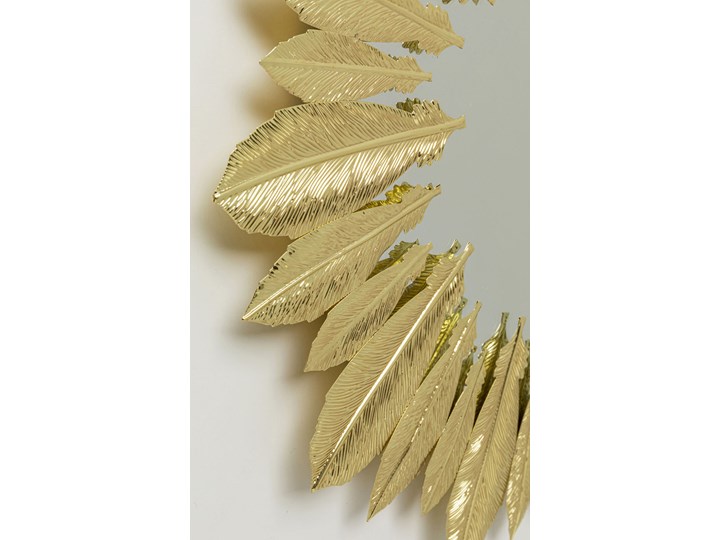 Lustro Feather Dress Ø49 cm złote Ścienne Okrągłe Lustro z ramą Pomieszczenie Salon