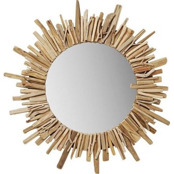 Lustro wiszące Legno ∅82 cm drewniane