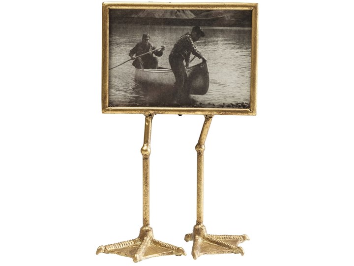 Ramka Duck Feet pozioma 19x38 cm złota Drewno Szkło Ramka na zdjęcia Pomieszczenie Salon