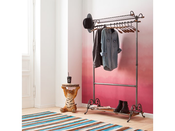 Stojak na ubrania Cosmopolitan 100x170 cm Wieszak na ubrania Metal Drewno Typ Stojaki