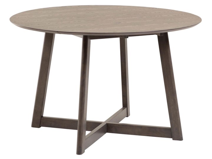 Stół rozkładany Maryse ∅120 cm ciemnobrązowy Drewno Płyta laminowana Rozkładanie Rozkładane
