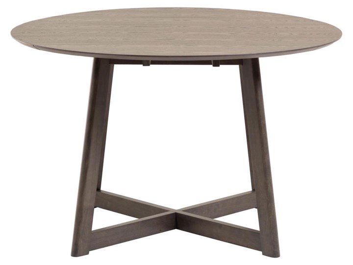 Stół rozkładany Maryse ∅120 cm ciemnobrązowy Płyta laminowana Drewno Styl Industrialny