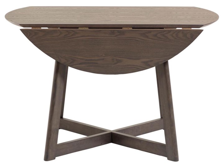 Stół rozkładany Maryse ∅120 cm ciemnobrązowy Płyta laminowana Drewno Pomieszczenie Stoły do jadalni