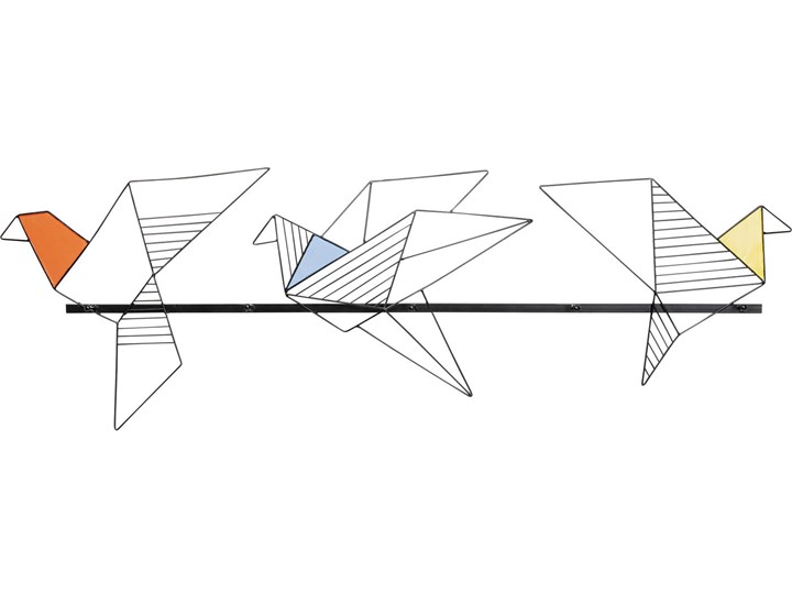 Wieszak ścienny Origami Bird 115x37 cm Kategoria Wieszaki na odzież wierzchnią Kolor Szary