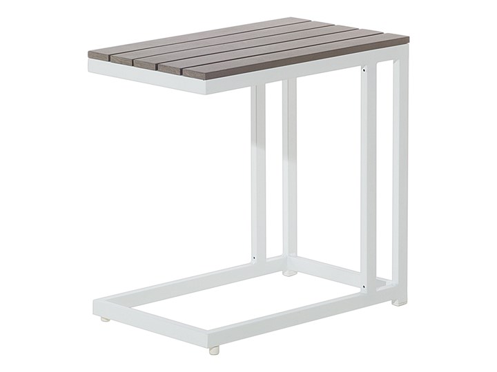 Zestaw mebli ogrodowych 6-osobowy biały aluminium zielone poduszki narożnik pufa stół stolik Zestawy modułowe Zawartość zestawu Sofa Tworzywo sztuczne Zestawy wypoczynkowe Styl Nowoczesny