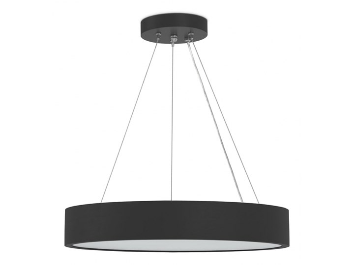 Lampa wisząca drewniana Merkury Czarna L Szkło Kolor Czarny