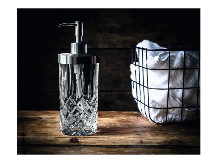 Dozownik do mydła ze szkła kryształowego Nachtmann Noblesse, 375 ml Metal Szkło Stal Dozowniki Kategoria Mydelniczki i dozowniki Kolor Przezroczysty
