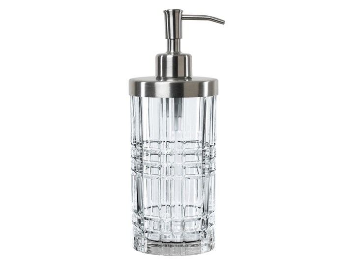 Dozownik do mydła ze szkła kryształowego Nachtmann Square, 445 ml Szkło Metal Dozowniki Stal Kolor Przezroczysty