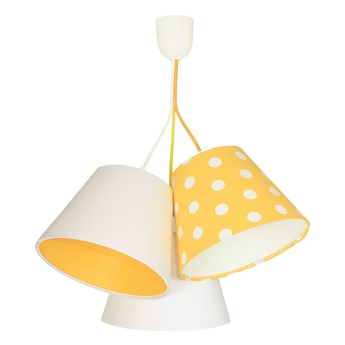 Lampa wisząca do pokoju dziecka biało żółte stożki