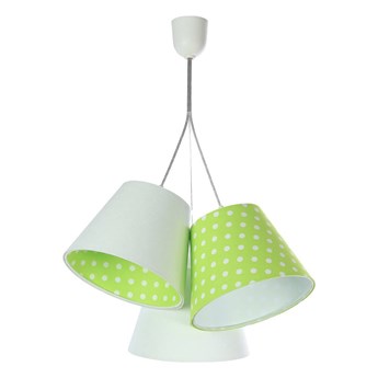 Zielona lampa wisząca do pokoju chłopca i dziewczynki w kropki