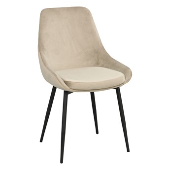 Krzesło Sierra 49x85 cm beżowe aksamit