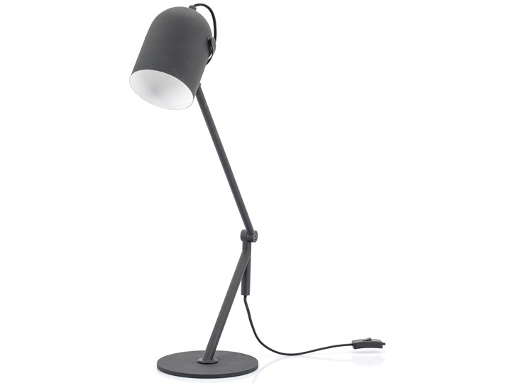 Lampa stołowa LED metalowa czarna 52x65 cm Kolor Biały Kategoria Lampy stołowe