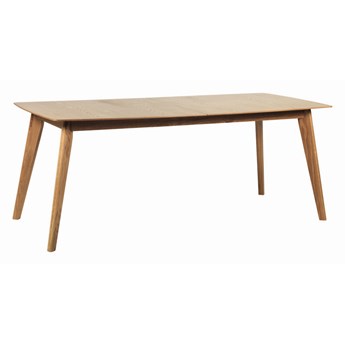 Stół rozkładany naturalny fornirowany blat drewniane nogi dąb 190-235x90 cm