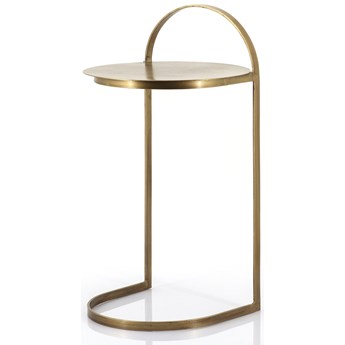 Stolik pomocniczy metalowy złoty 65 cm