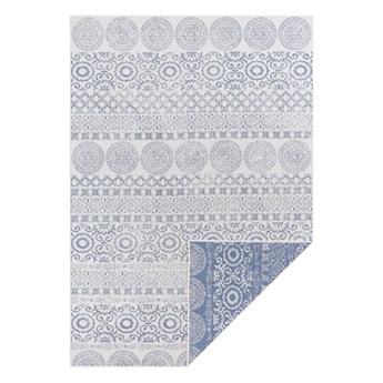 Niebiesko-biały dywan odpowiedni na zewnątrz Ragami Circle, 120x170 cm