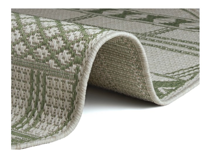 Zielono-beżowy dywan odpowiedni na zewnątrz Ragami Madrid, ø 120 cm 120x120 cm Syntetyk Dywany Okrągły Pomieszczenie Salon
