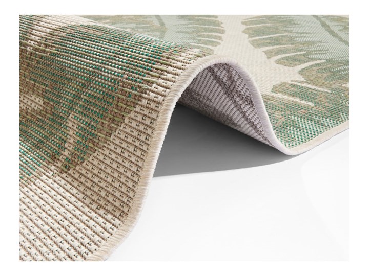 Zielono-beżowy dywan odpowiedni na zewnątrz Ragami Leaf, 180x280 cm Prostokątny Syntetyk Dywany Kolor Zielony