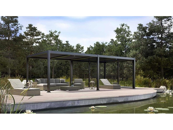 Ścianka frontowa MARANZA 360cm antracyt Daszki Kategoria Pozostała architektura ogrodowa