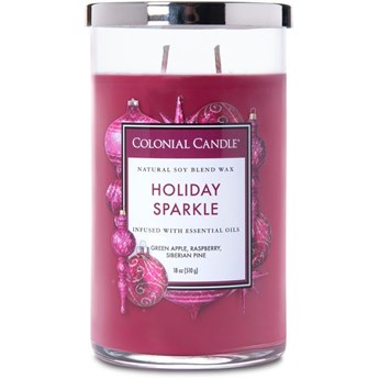 Colonial Candle Classic duża sojowa świeca zapachowa w szkle typu tumbler 19 oz 538 g - Holiday Sparkle