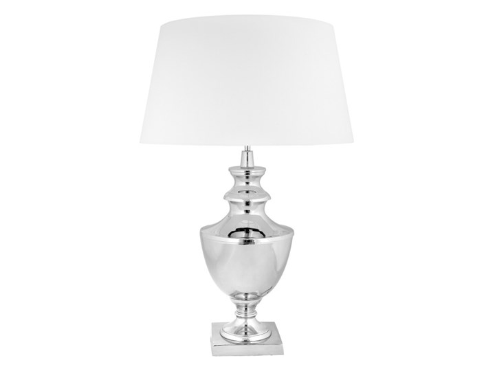 Klasyczna srebrna lampa w stylu glamour MANOLO Lampa z abażurem Styl Klasyczny Wysokość 76 cm Kategoria Lampy stołowe