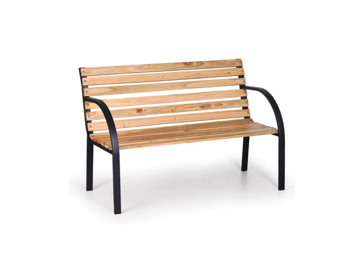 Ławka ogrodowa LINEA Drewno Stal Długość 122 cm Kategoria Ławki ogrodowe