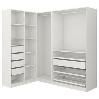IKEA PAX Szafa narożna, biały, 160/188x201 cm