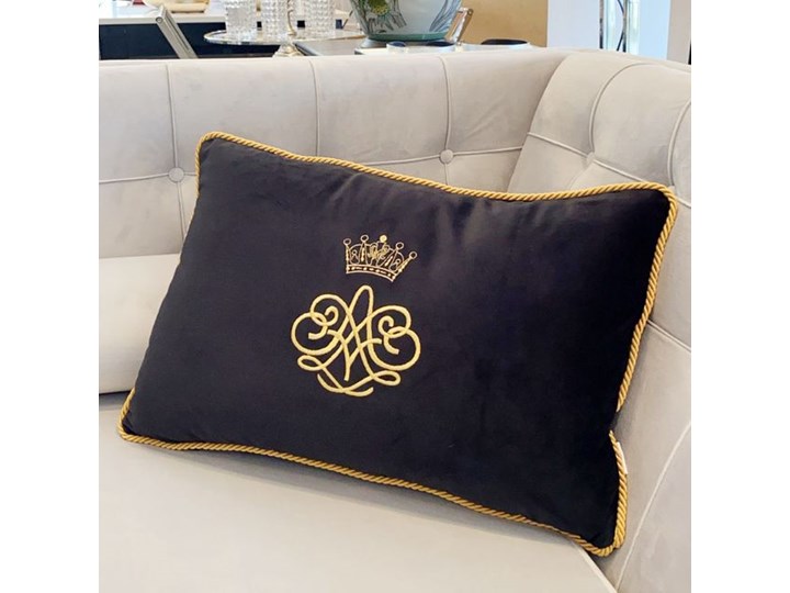 PODUSZKA WELUROWA OZDOBNA Z DOWOLNYM HAFTEM WYBIERZ KOLOR CROWN 45x45cm 30x50 cm Pomieszczenie Salon 35x50 cm Poduszka dekoracyjna 45x45 cm Poliester Prostokątne Kategoria Poduszki i poszewki dekoracyjne