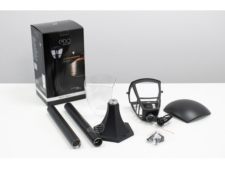 Słupek ogrodowy latarnia IMMA BLACK L/T E27 czarny IP44 EDO777384 EDO Garden Line Kategoria Lampy ogrodowe