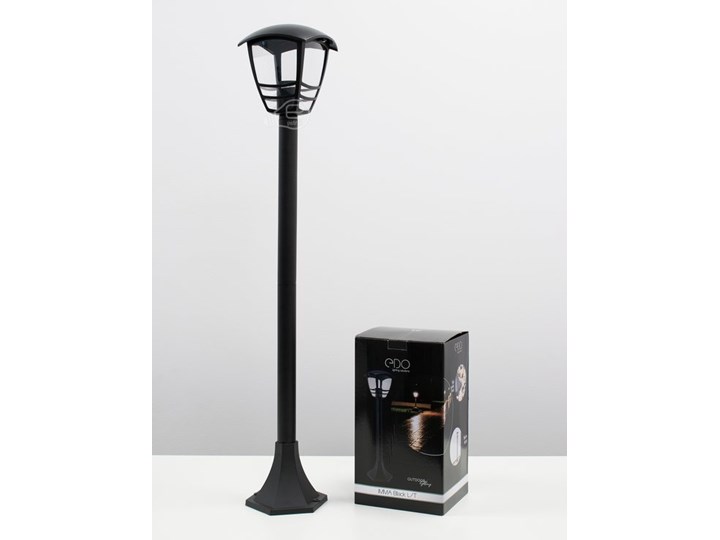 Słupek ogrodowy latarnia IMMA BLACK L/T E27 czarny IP44 EDO777384 EDO Garden Line Kategoria Lampy ogrodowe