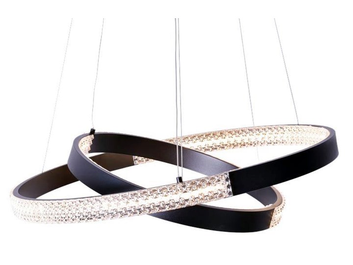 MCODO :: Nowoczesna lampa led Luna czarna o mocy 60W z barwą ciepłą 3000K 60cm
