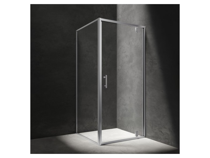 Kabina kwadratowa S, 80 cm, chrom/szkło przezroczyste, S-80KCRTR Wysokość 185 cm Kategoria Kabiny prysznicowe