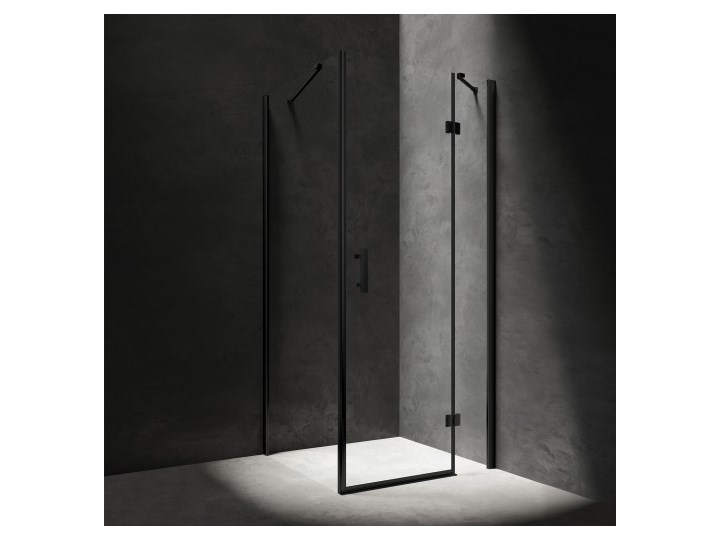 Kabina kwadratowa Manhattan, 100x100 cm, profile czarne/szkło przezroczyste, MH1010BLTR