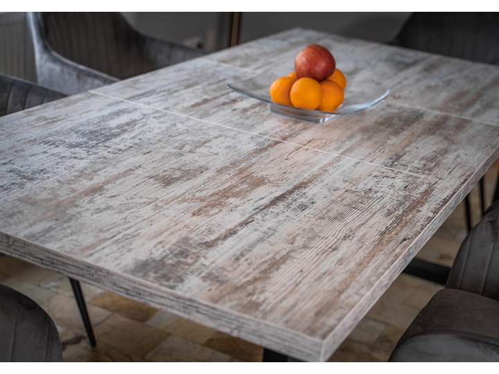Stół do jadalni w stylu skandynawskim LOFT 140x240x90 - FIORD - Sosna bielona Płyta MDF Wysokość 75 cm Szerokość 240 cm Metal Długość 140 cm Kolor Szary