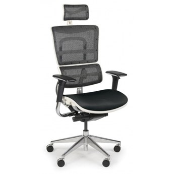 Wielofunkcyjne krzesło biurowe WINSTON WHITE SAB, czarny/biały