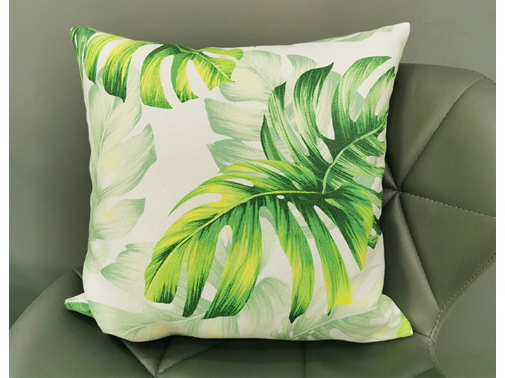 Poszewka dekoracyjna monstera zielony E202