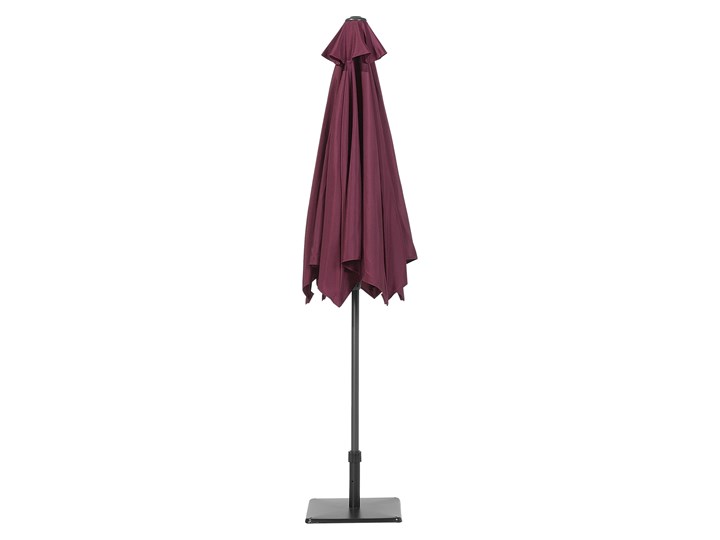 Parasol ogrodowy burgundowy składany 270 x 230 cm odchylany z korbą Parasole Kolor Czerwony