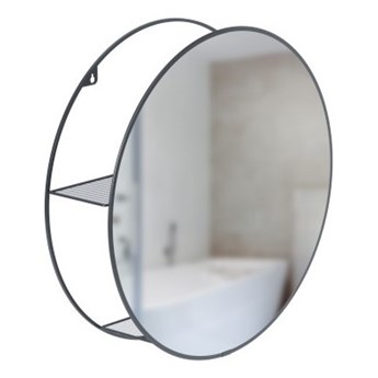 UMBRA - Lustro z półkam 50 cm, czarne, CIRKO kod: 1013194-040
