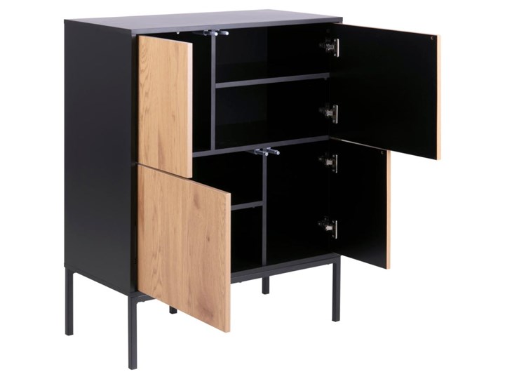Komoda Favors 80x103 cm Płyta laminowana Kategoria Szafki i regały Płyta MDF Metal Płyta meblowa Kolor Biały