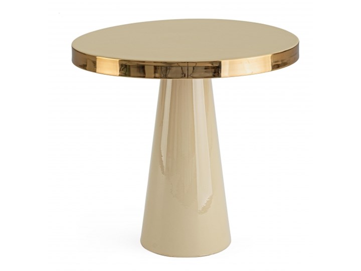 Nandika Ivory elegancki stolik kawowy Metal Wysokość 43 cm Styl Nowoczesny