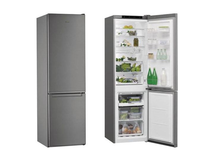 WHIRLPOOL W7 921I OX NoFrost Srebrna Szerokość 55 cm Wysokość 200 cm Dwudrzwiowe Szerokość 59,6 cm Wysokość 201 cm Kategoria Lodówki Jednodrzwiowe Kolor Srebrny