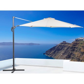 Beliani Parasol ogrodowy ø 300 cm jasnobeżowy SAVONA