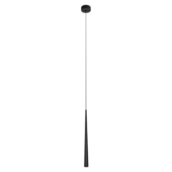 Lampa wisząca nowoczesna sopel BOSA 7W ciepła 3000K czarny śr. 2,7cm