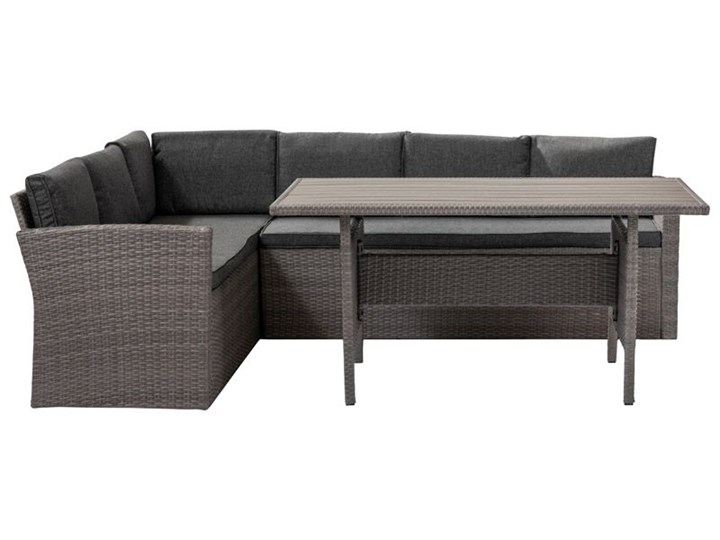 ELEGANCKI ZESTAW MEBLI OGRODOWYCH Stal Technorattan Zestawy wypoczynkowe Rattan Liczba miejsc Pięcioosobowy
