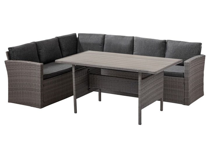 ELEGANCKI ZESTAW MEBLI OGRODOWYCH Technorattan Stal Rattan Zestawy wypoczynkowe Zawartość zestawu Narożnik