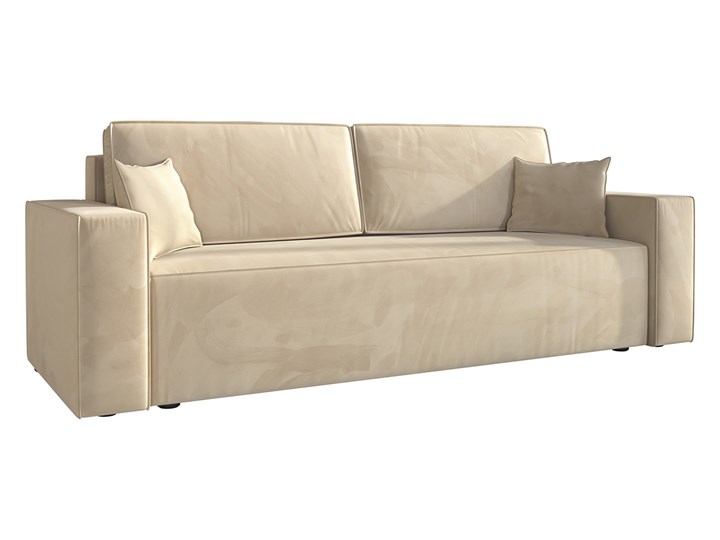 Sofa KLARA rozkładana z pojemnikiem na pościel w kolorze kremowym Głębokość 87 cm Funkcje Z funkcją spania Szerokość 240 cm Materiał obicia Tkanina