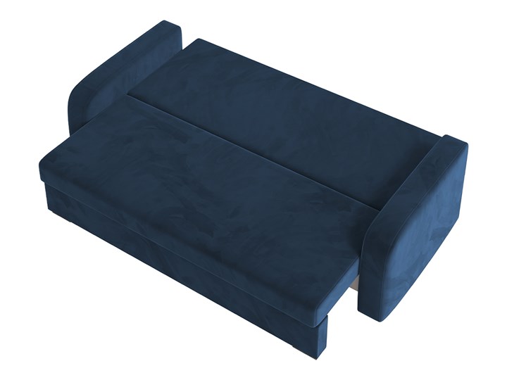 Sofa LENA z funkcją spania i pojemnikiem na pościel w kolorze granatowym Szerokość 60 cm Głębokość 98 cm Szerokość 225 cm Materiał obicia Welur