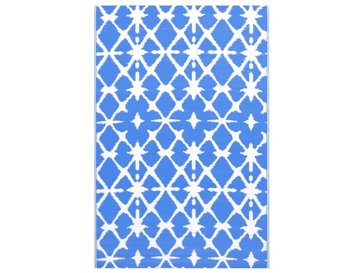 vidaXL Dywan na zewnątrz, niebiesko-biały, 160x230 cm, PP Dywany Prostokątny Kategoria Dywany Syntetyk Kolor